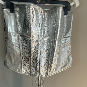 Glamorous Silver Corset Top